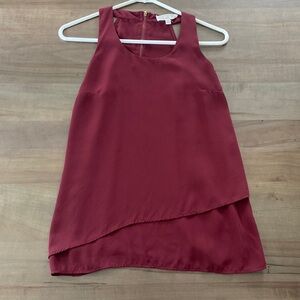 Pink Rose Burgundy Tank Top